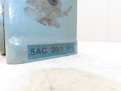Hytrol 5AC 20-1 RH Conveyor Gearbox 20:1 Reducer 88rpm 2Hp 145TC Right Hand