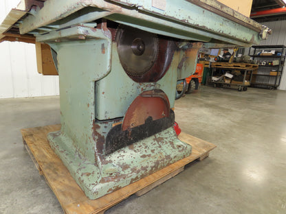 Tannewitz Woodworking Table Saw 20" Blade 5hp 230/460V 72" Biesemeyer Fence