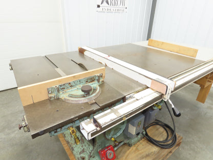 Tannewitz Woodworking Table Saw 20" Blade 5hp 230/460V 72" Biesemeyer Fence