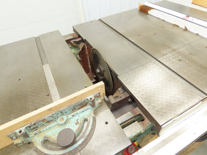 Tannewitz Woodworking Table Saw 20" Blade 5hp 230/460V 72" Biesemeyer Fence