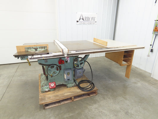 Tannewitz Woodworking Table Saw 20" Blade 5hp 230/460V 72" Biesemeyer Fence