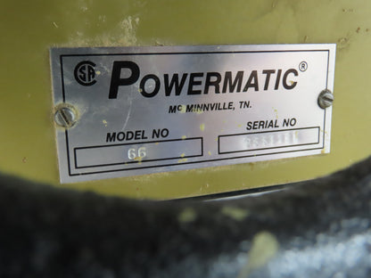 Powermatic Model 66 Table Saw 10" Tilting Arbor 3Ph 5HP 230/460V 50" Biesemeyer