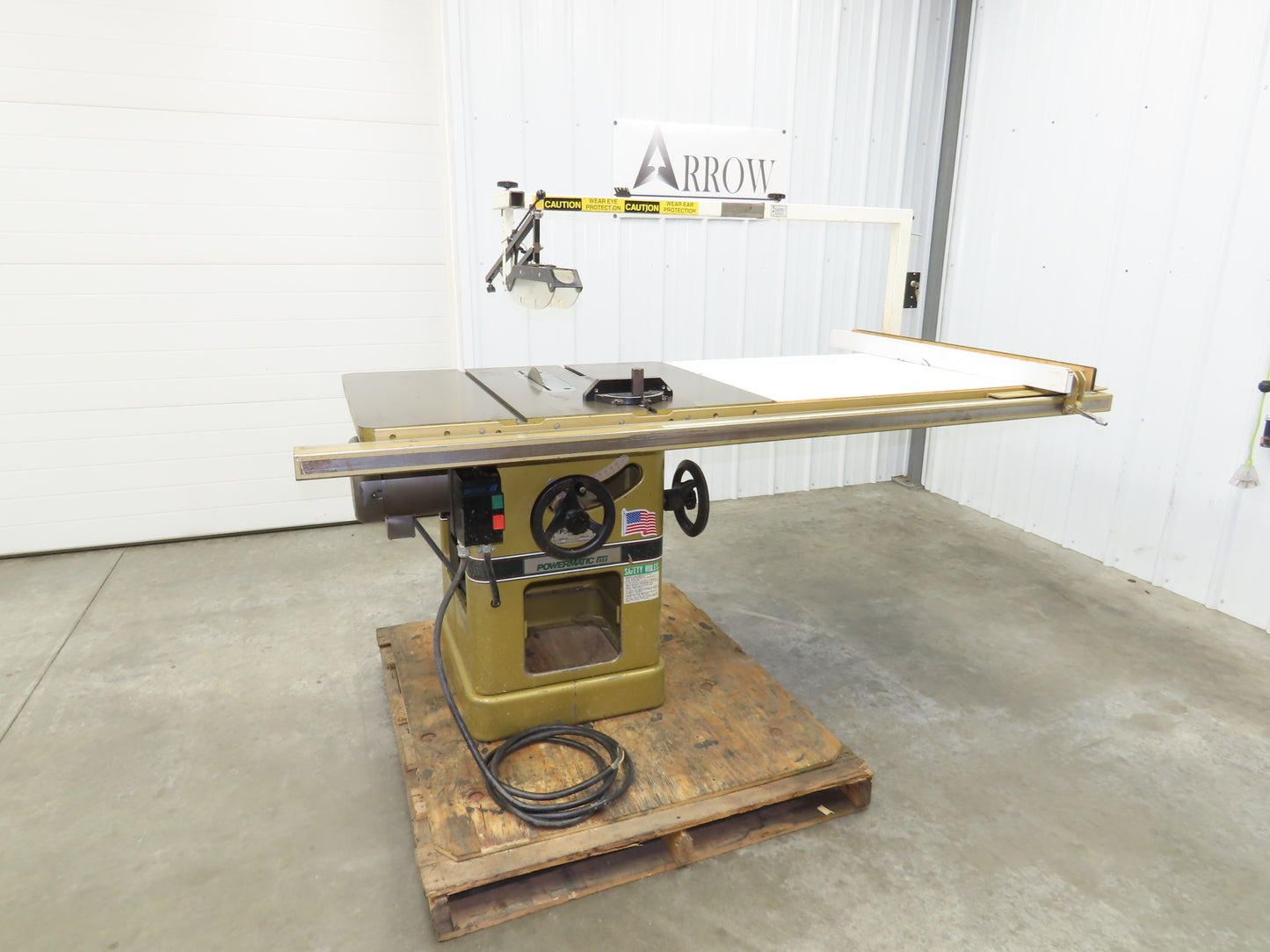 Powermatic Model 66 Table Saw 10" Tilting Arbor 3Ph 5HP 230/460V 50" Biesemeyer