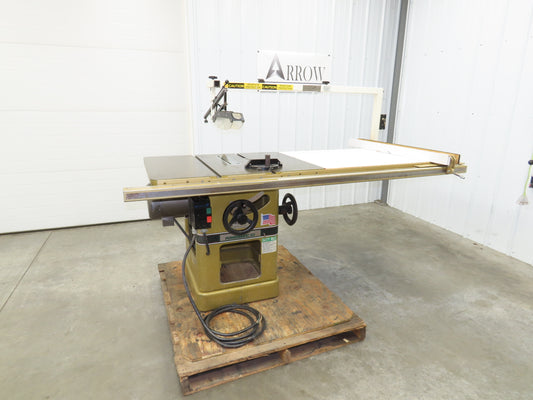 Powermatic Model 66 Table Saw 10" Tilting Arbor 3Ph 5HP 230/460V 50" Biesemeyer