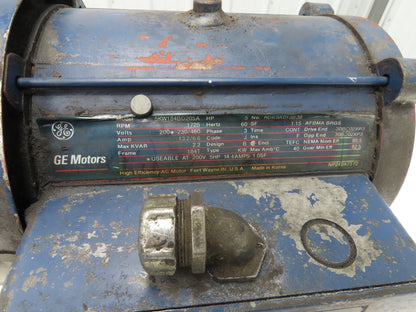 General Electric 5KW184BD205A AC Motor 5Hp 1725rpm 230/460V 60Hz 3Ph 184T Frame