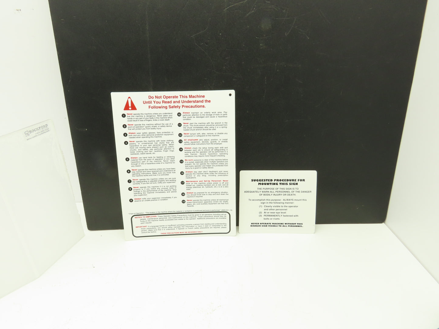 Rockford Systems KYF056 Ball & Socket Arm 44" W Safety Sheild 18-1/2" x 9-1/2"