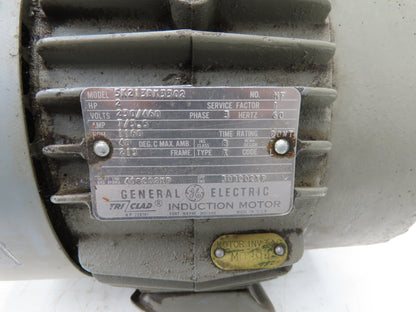 General Electric 5K213BK3302 AC Motor 2Hp 1160rpm 230/460V 60Hz 3Ph 213T Frame