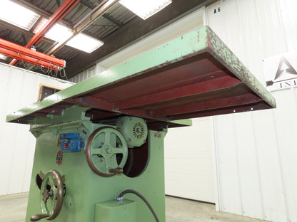 Tannewitz U Woodworking Miter Table Saw 20" Blade 5hp 230/460V Tilting Arbor