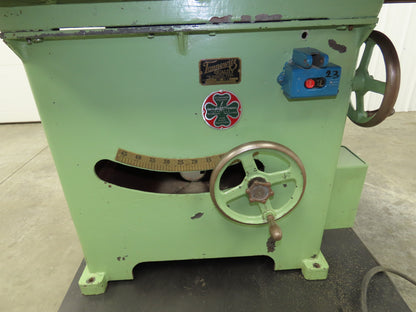 Tannewitz U Woodworking Miter Table Saw 20" Blade 5hp 230/460V Tilting Arbor