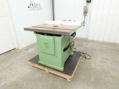 Tannewitz U Woodworking Miter Table Saw 20" Blade 5hp 230/460V Tilting Arbor