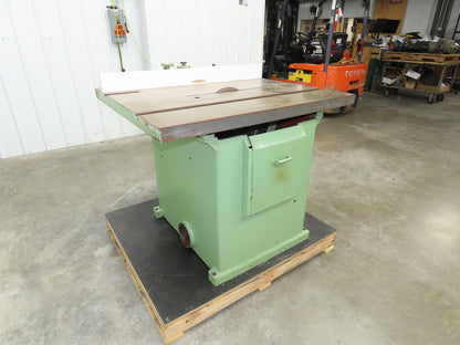 Tannewitz U Woodworking Miter Table Saw 20" Blade 5hp 230/460V Tilting Arbor