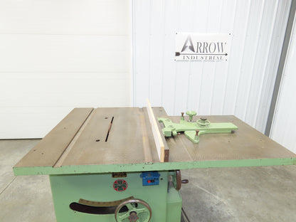 Tannewitz U Woodworking Miter Table Saw 20" Blade 5hp 230/460V Tilting Arbor