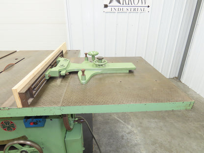 Tannewitz U Woodworking Miter Table Saw 20" Blade 5hp 230/460V Tilting Arbor