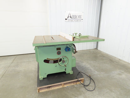 Tannewitz U Woodworking Miter Table Saw 20" Blade 5hp 230/460V Tilting Arbor