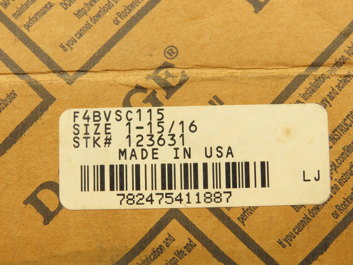 Dodge F4B-VSC-115 Flange Bearing 1-15/16" Bore 4-Bolt Greaseable