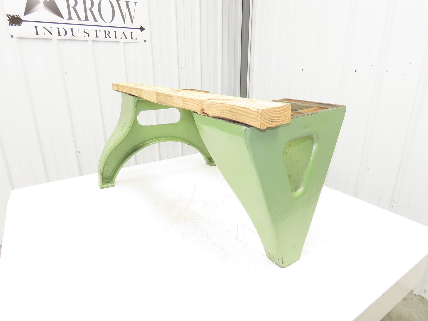 Moak Vintage Cast Iron Coffee Table Base Legs 16-3/4" Antique Planer 3 Leg Set