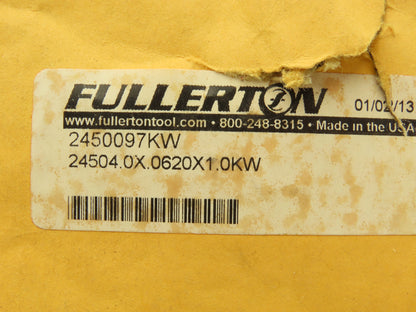 Fullerton 2450097 4" Carbide JIT Saw 1" Arbor .062" Thickness 80 Tooth .260 Key