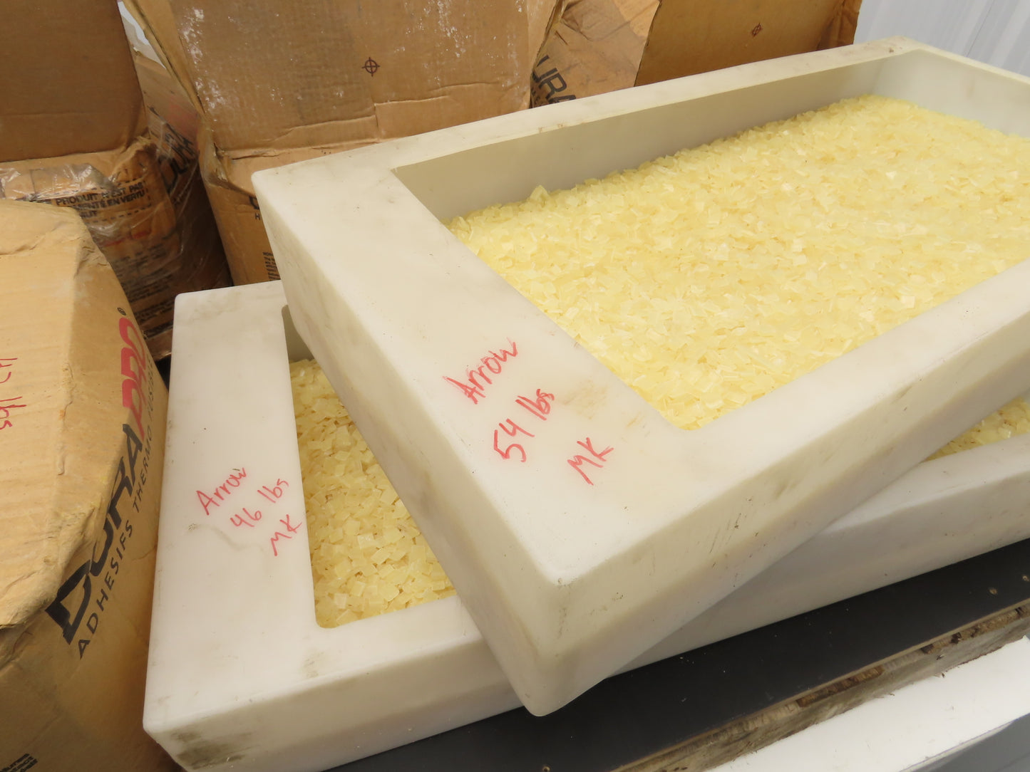 IFS Dura Pro M-235 Hot Melt Glue Chips/Slats Pellets  Bulk Lot 230 Lbs