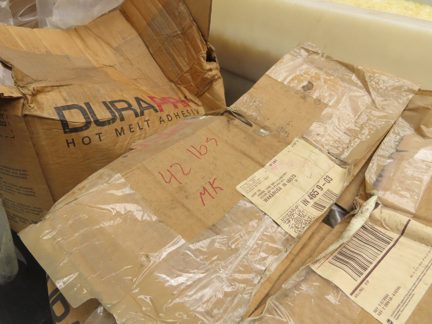 IFS Dura Pro M-235 Hot Melt Glue Chips/Slats Pellets  Bulk Lot 230 Lbs