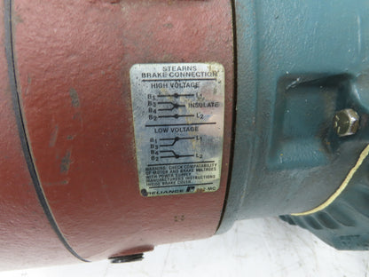 Reliance Electric 3YR115316A1 XT Stearns Brake Motor 3Hp 1570rpm 460V 3PH 180TY