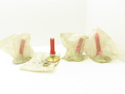 Carr Lane CL-16-SLF Stud Leveling Foot Zink Plated 4" Pad 1" Stud Lot of 4