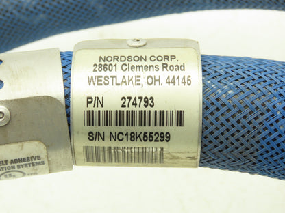 Nordson 274793 Hot Melt Adhesive Glue Dispenser Hose 8' Length 1500psi 240V