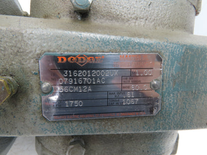 Reliance P56X3002N-NU Gearmotor 60:1 Dodge Reducer 29rpm 1/3Hp 230/460V 56C RH