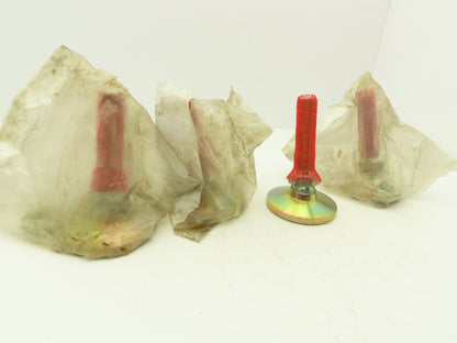 Carr Lane CL-16-SLF Stud Leveling Foot Zink Plated 4" Pad 1" Stud Lot of 4 Read