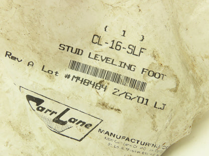 Carr Lane CL-16-SLF Stud Leveling Foot Zink Plated 4" Pad 1" Stud Lot of 4 Read