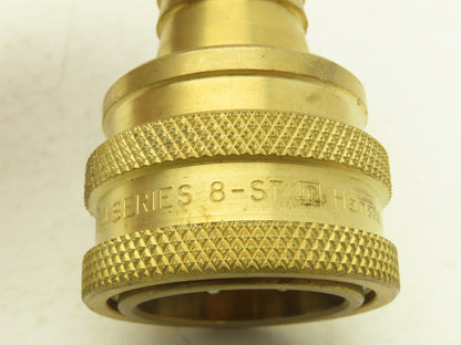 Hansen 8-ST Quick Disconnect Coupling ST Series 1" Hose 1" Body NBR Seal Brass