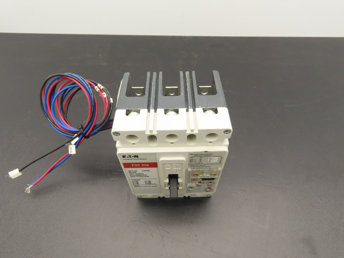 Eaton FDE 35k 225A Circuit Breaker Style 6606C21G16 600VAC 3 Pole