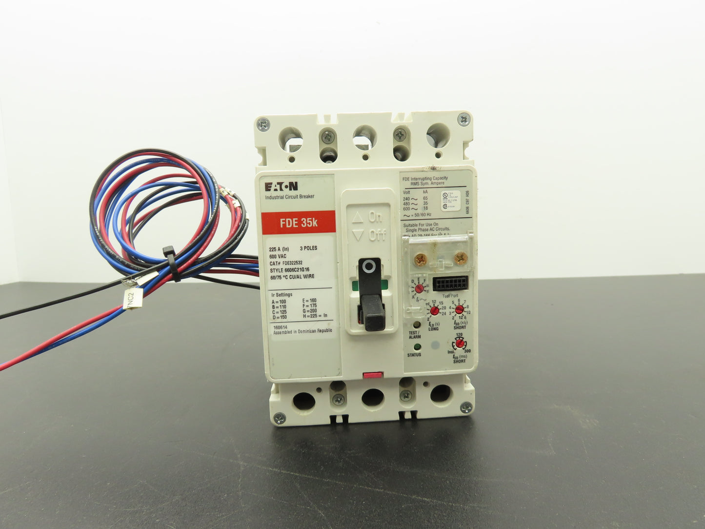 Eaton FDE 35k 225A Circuit Breaker Style 6606C21G16 600VAC 3 Pole