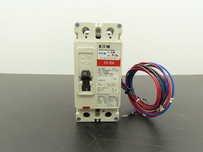 Eaton FD2020 FD 35k 20A Circuit Breaker Style 6639C81G85 600VAC 250VDC 2 Pole