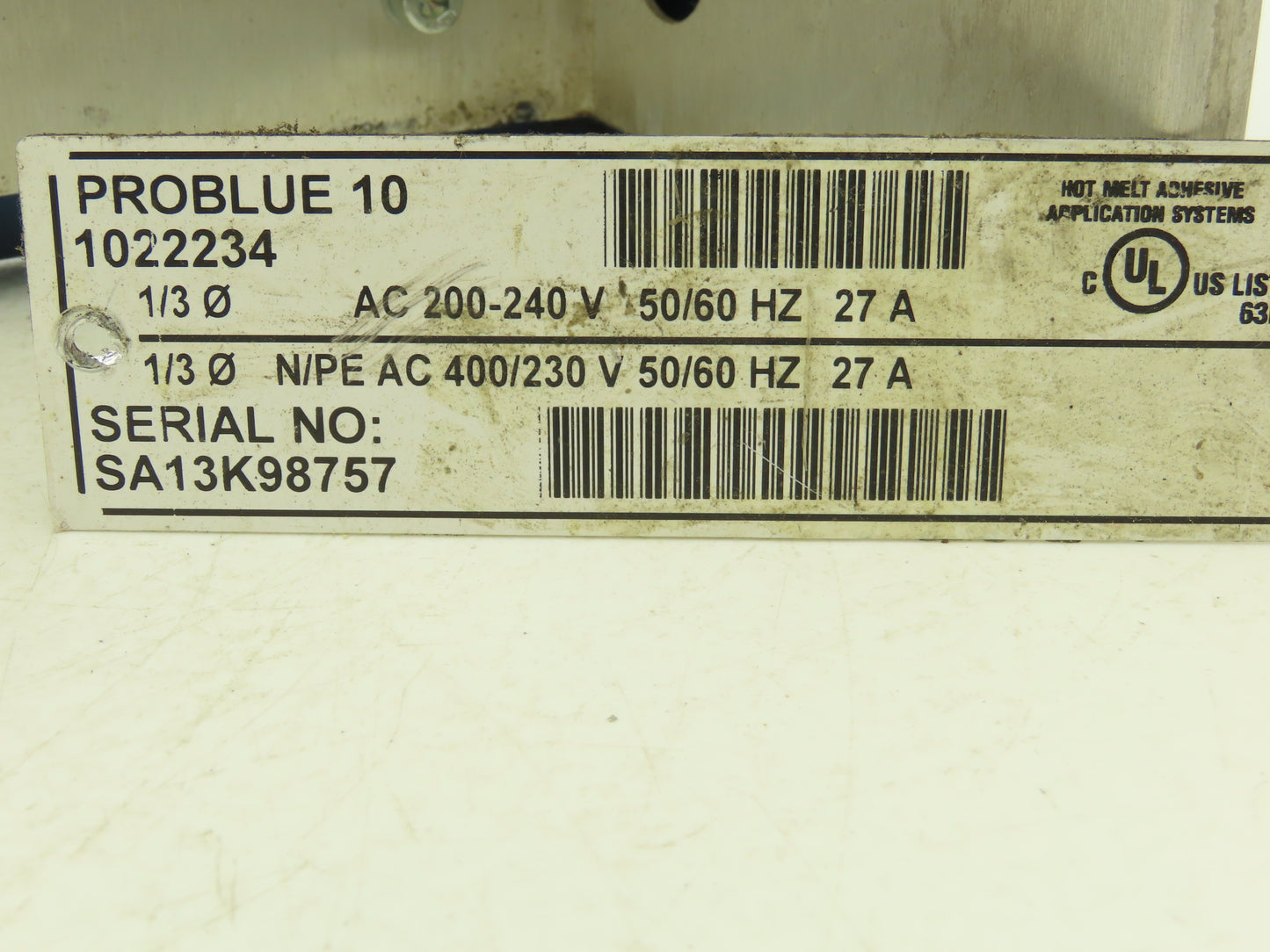 Nordson 1022234 Pro Blue 10 Hot Melt Glue Machine Control Panel 47G0015-020Y