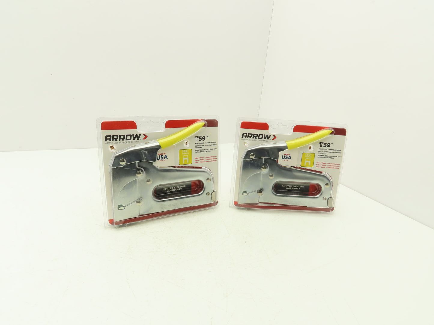 Arrow T59P Staple Gun for Wire/Cable Fasteners Data/Video/Communication Lot of 2