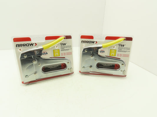 Arrow T59P Staple Gun for Wire/Cable Fasteners Data/Video/Communication Lot of 2