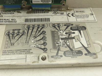 Nordson 1022240A Pro Blue 10 Hot Melt Glue Machine Control Panel 47-0015-0684