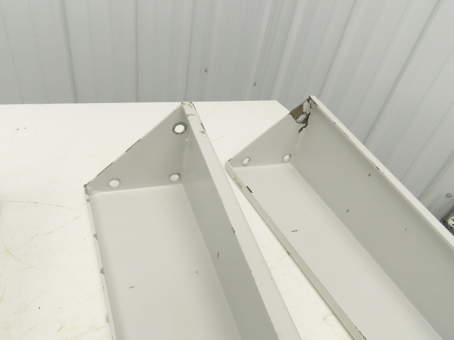 Omga Machine Base Table Legs 26-1/2" Long White Radial Arm Saw Set of 4