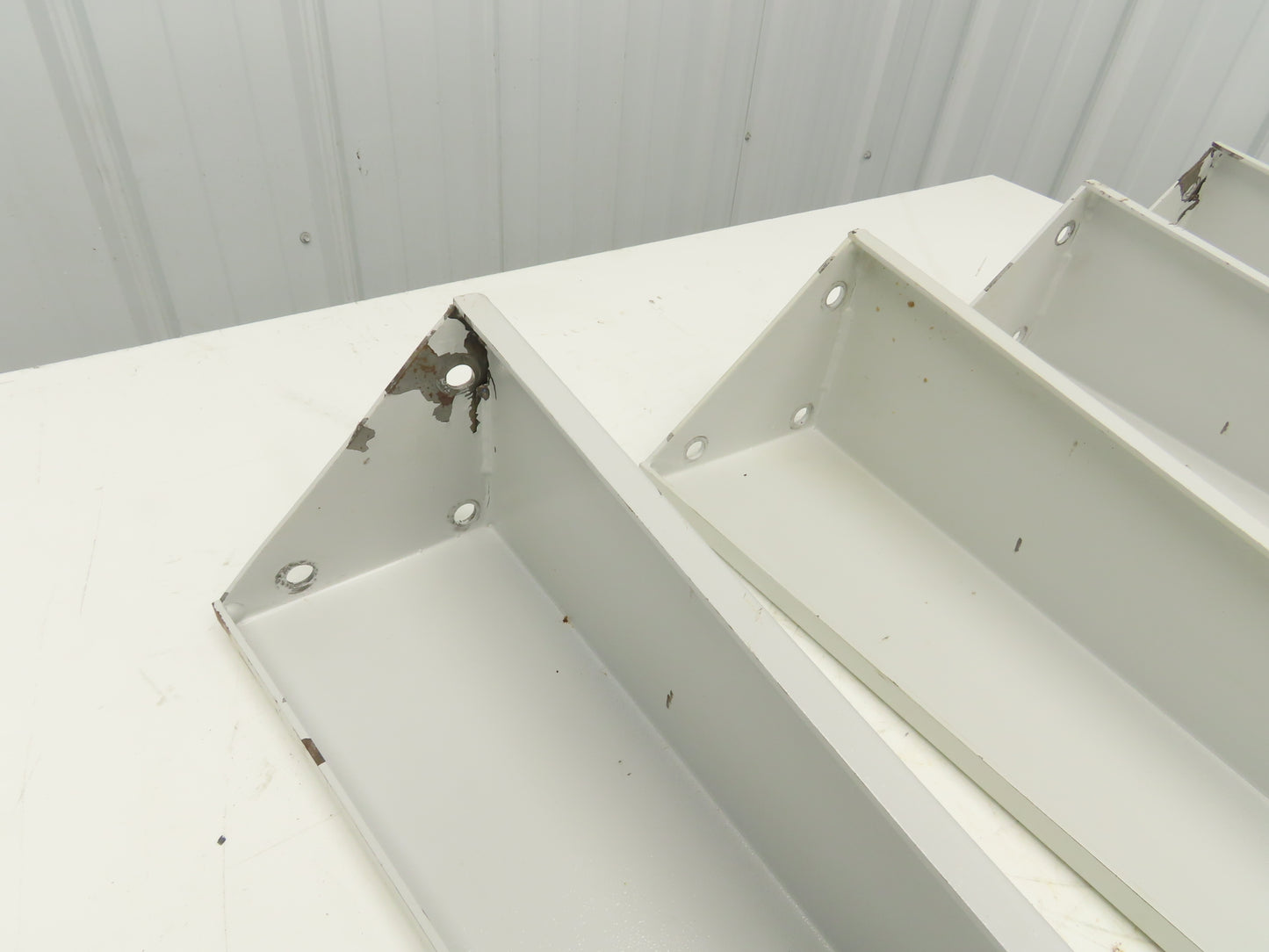 Omga Machine Base Table Legs 26-1/2" Long White Radial Arm Saw Set of 4