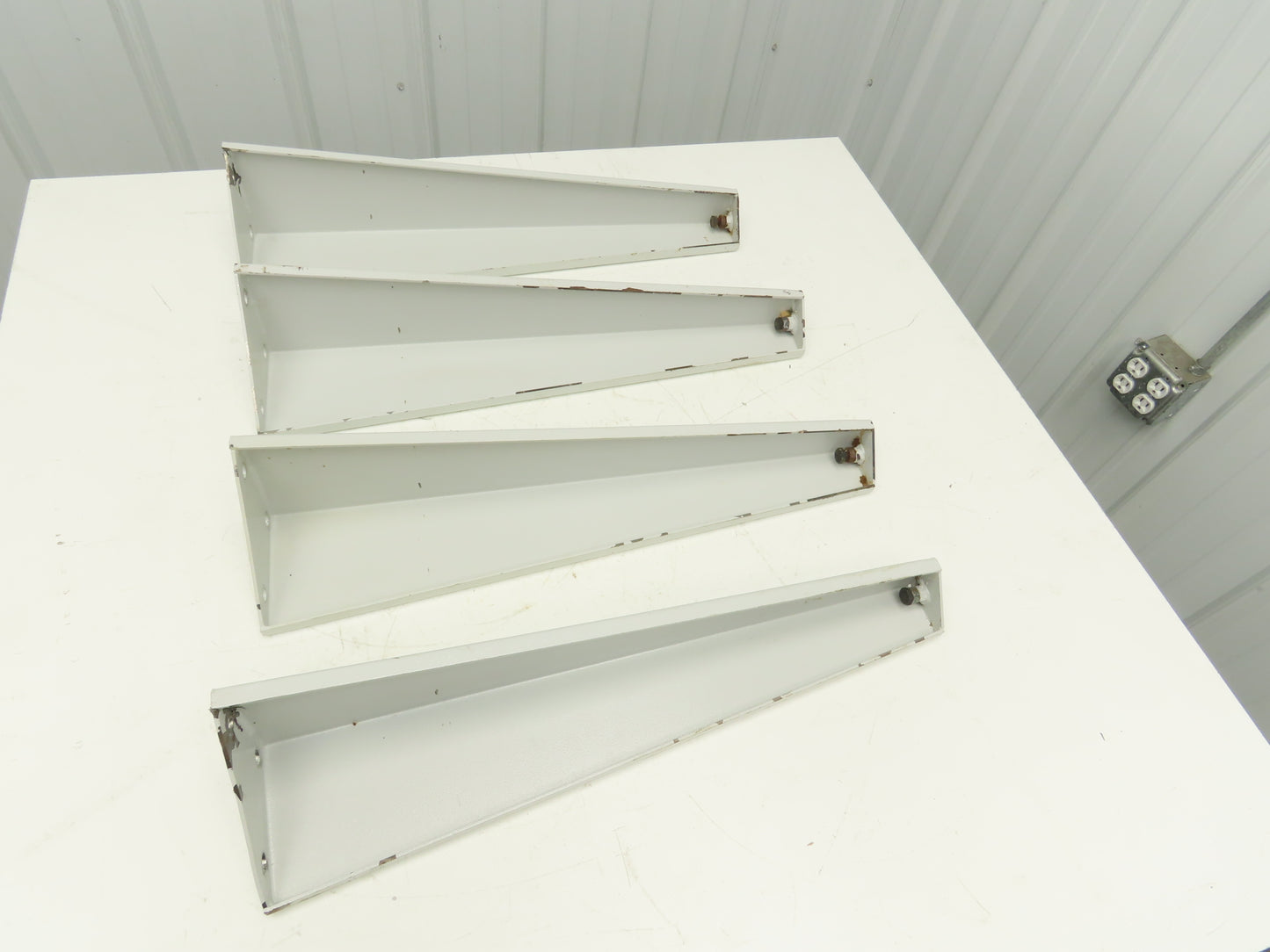 Omga Machine Base Table Legs 26-1/2" Long White Radial Arm Saw Set of 4