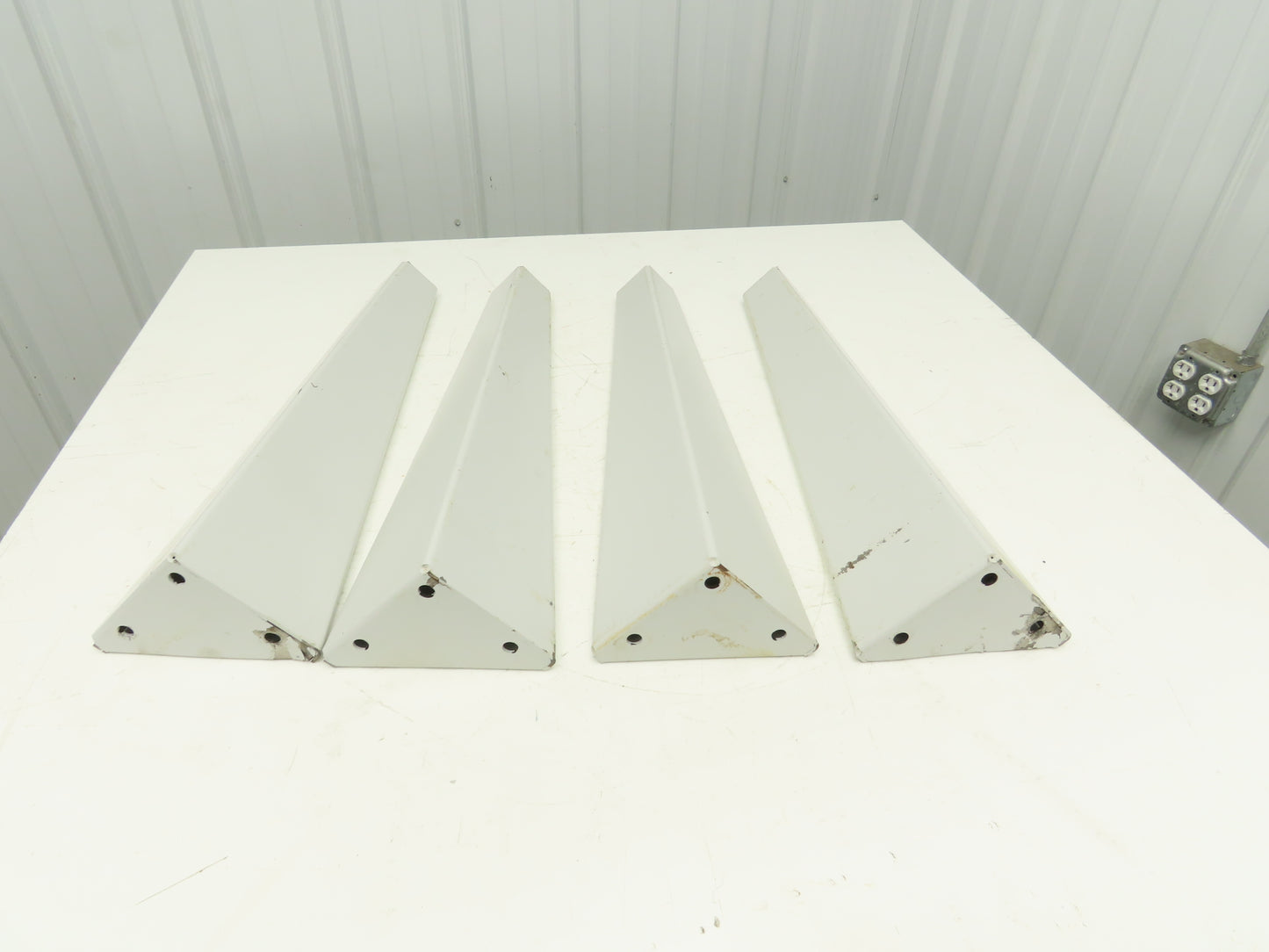 Omga Machine Base Table Legs 26-1/2" Long White Radial Arm Saw Set of 4