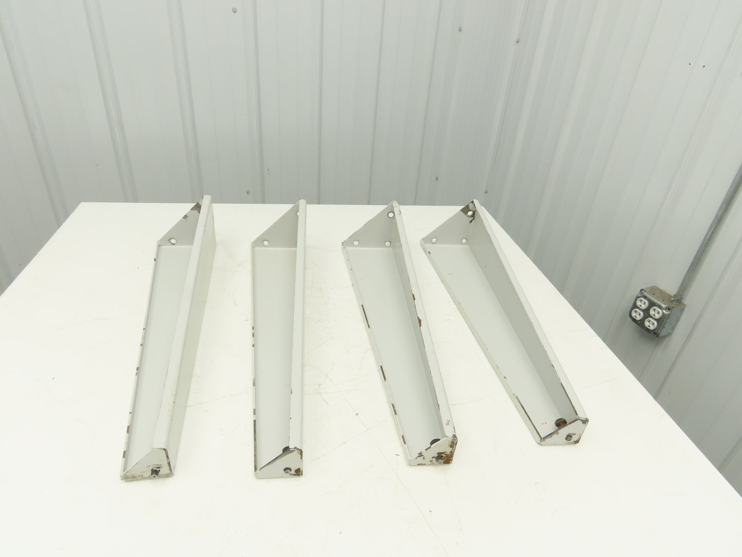 Omga Machine Base Table Legs 26-1/2" Long White Radial Arm Saw Set of 4