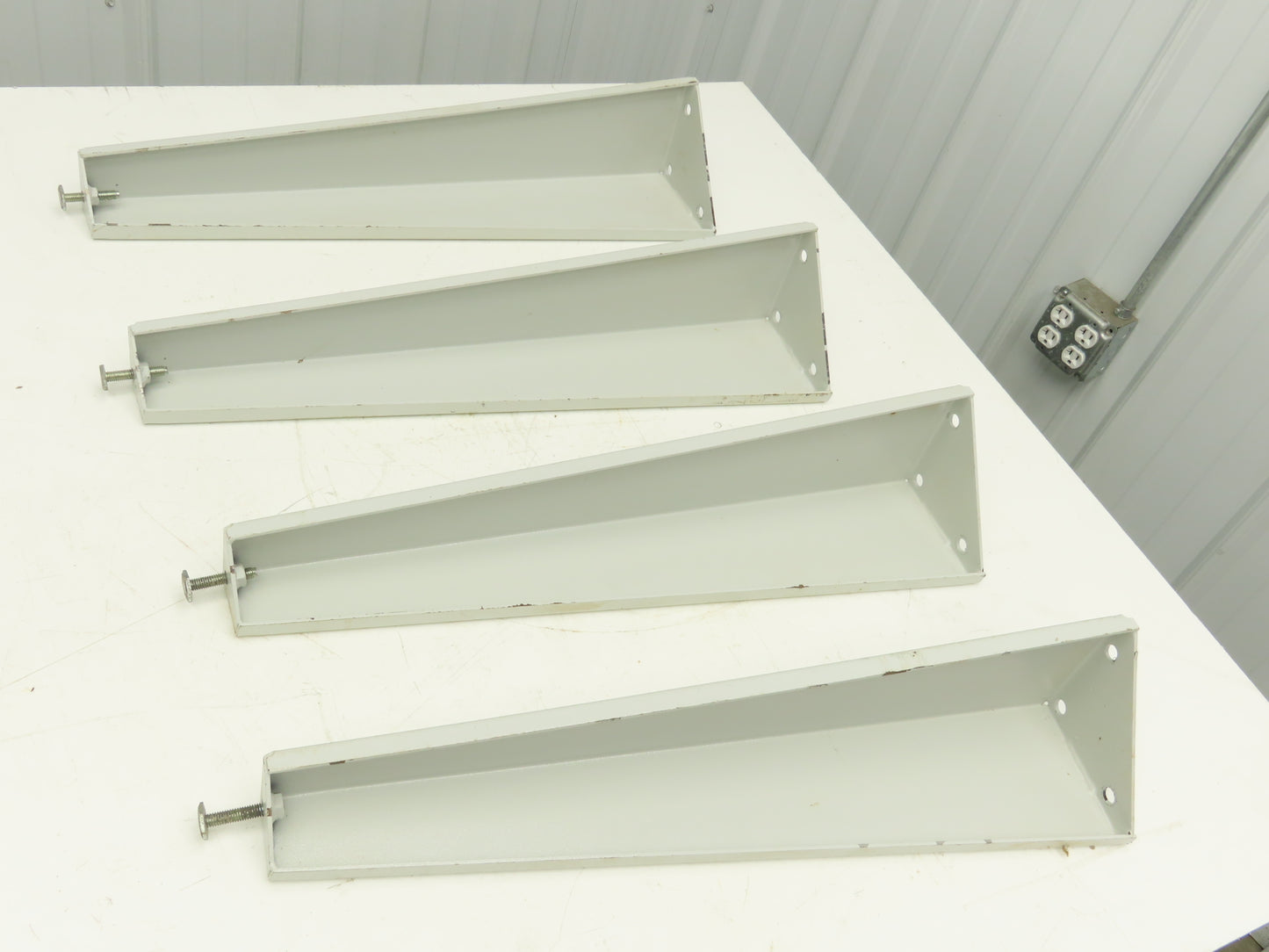 Omga Machine Base Table Legs 26-1/2" Long White Radial Arm Saw Set of 4