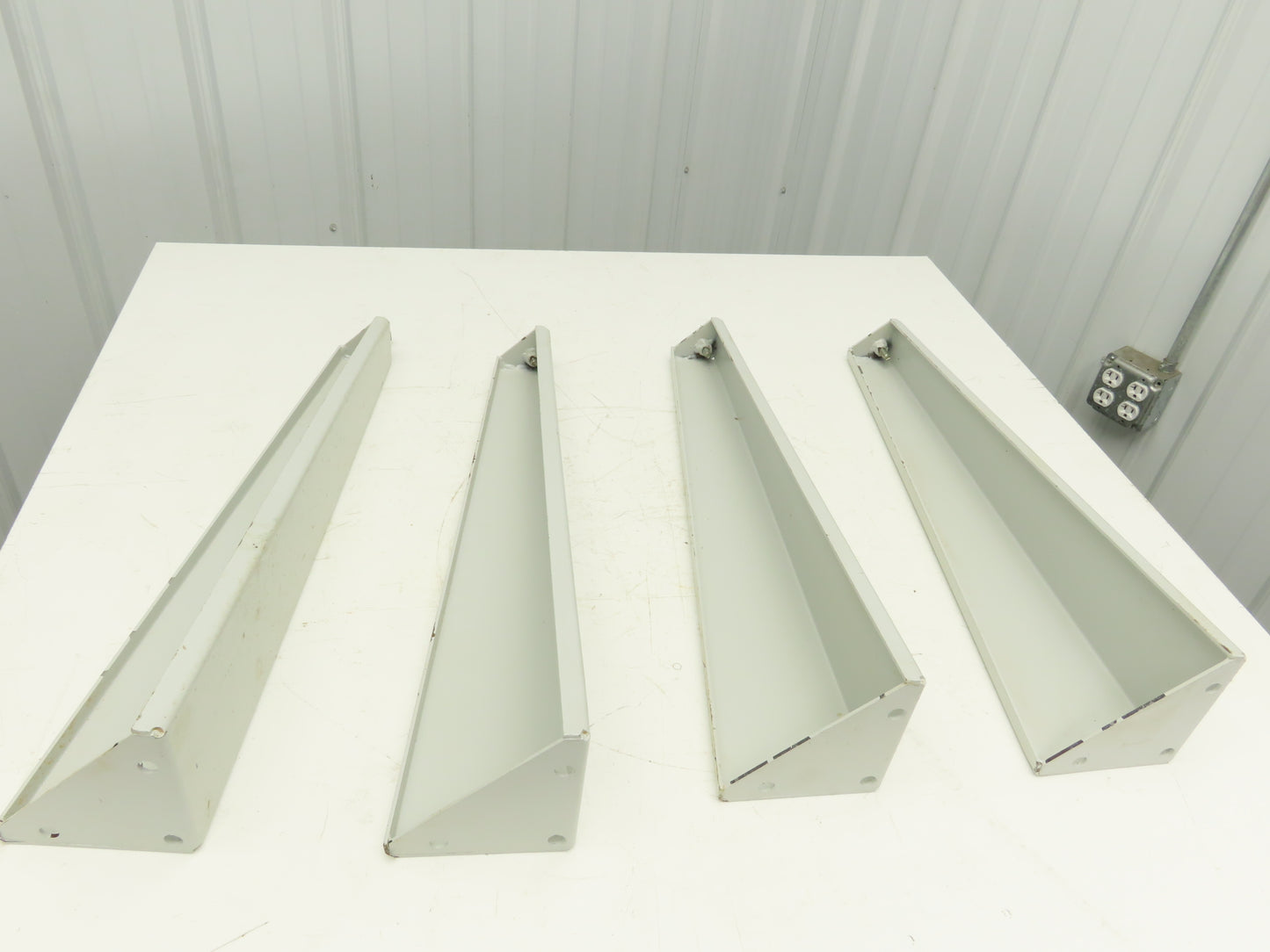 Omga Machine Base Table Legs 26-1/2" Long White Radial Arm Saw Set of 4