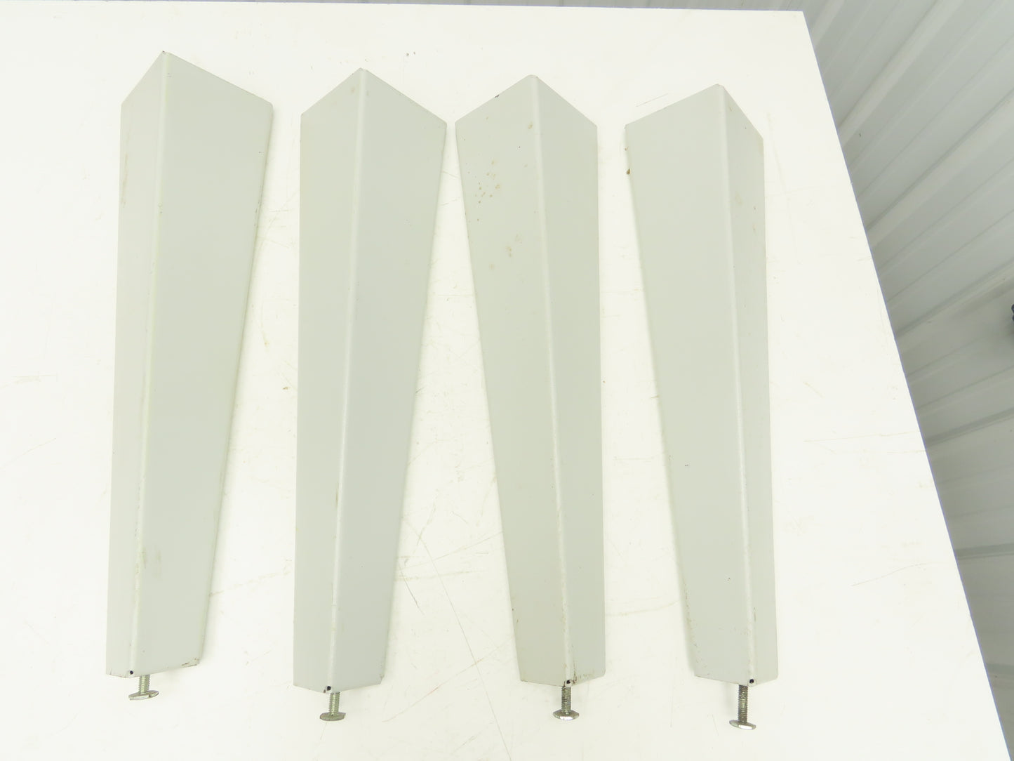 Omga Machine Base Table Legs 26-1/2" Long White Radial Arm Saw Set of 4