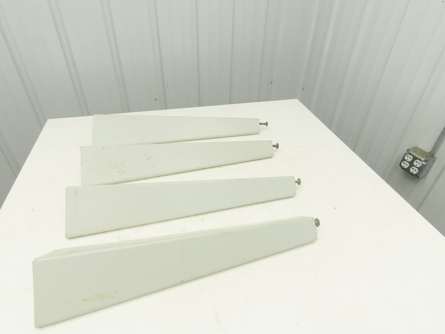 Omga Machine Base Table Legs 26-1/2" Long White Radial Arm Saw Set of 4