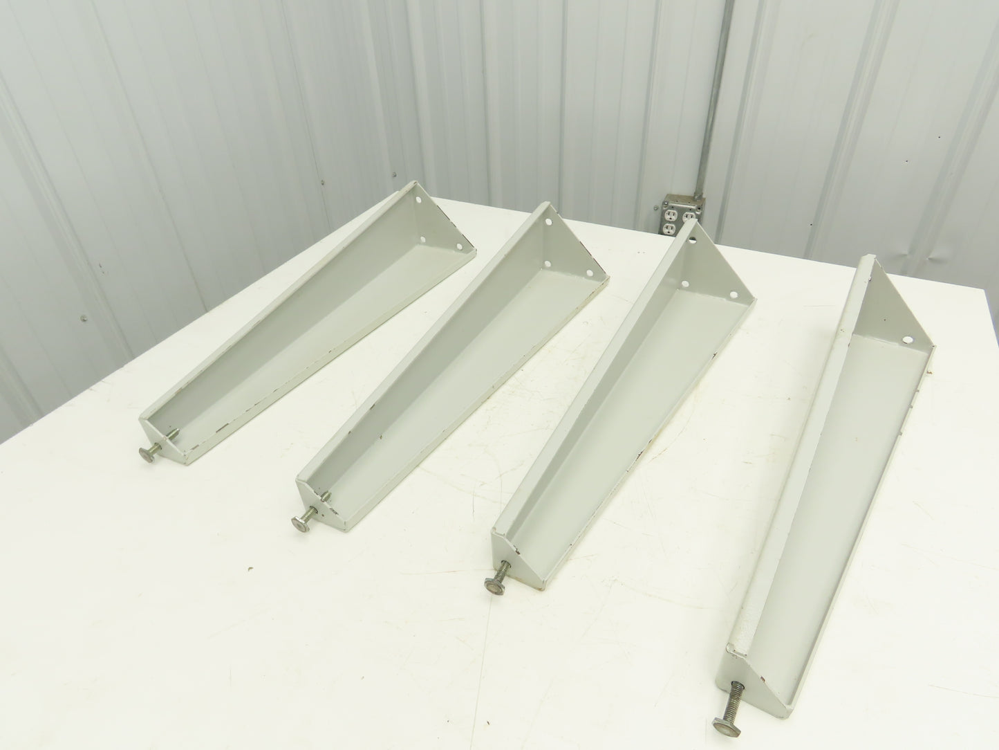 Omga Machine Base Table Legs 26-1/2" Long White Radial Arm Saw Set of 4