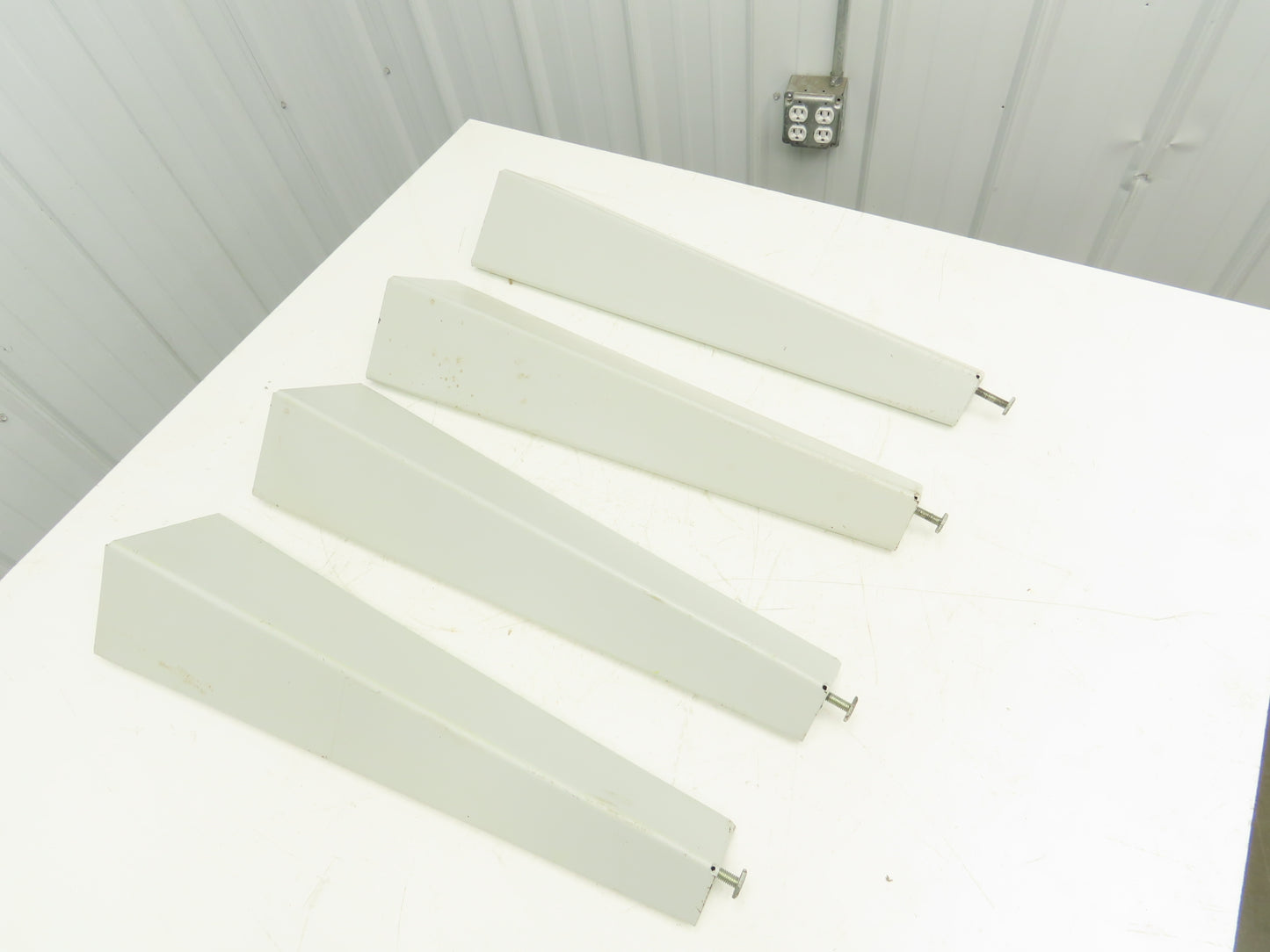 Omga Machine Base Table Legs 26-1/2" Long White Radial Arm Saw Set of 4