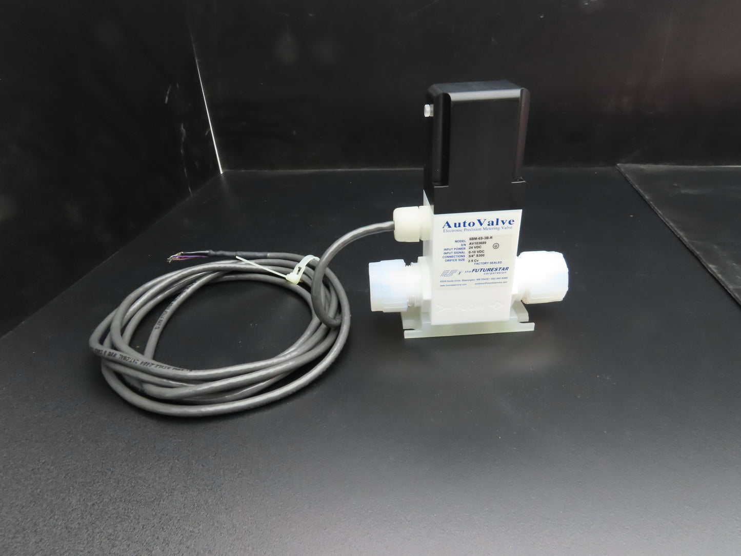 Futurestar 6BM-6S-3B-R Auto Valve 1/2" Tube 24VDC Input Power 0-10V Input Signal