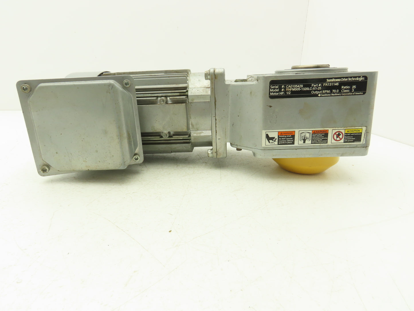 Sumitomo RNFMS05-1320LC-X1-25 Gearmotor 25:1 Ratio .5Hp 70rpm 3PH Hollow Shaft